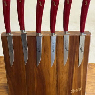 6-Delig Design Steakmessenset - incl. Acacia magneetblok - Bruin