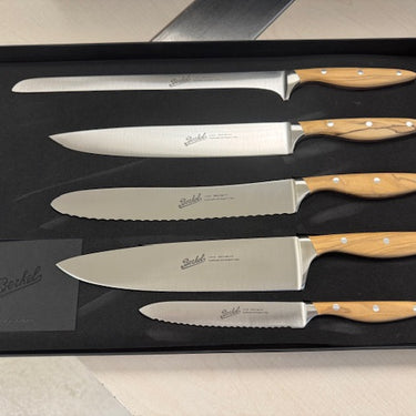 Ensemble de couteaux de chef Essentium en bois d'olivier